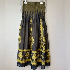 Anthropologie Womens‎ Smocked Fairy Witchy Vamp Whimsigoth dress strapless goth